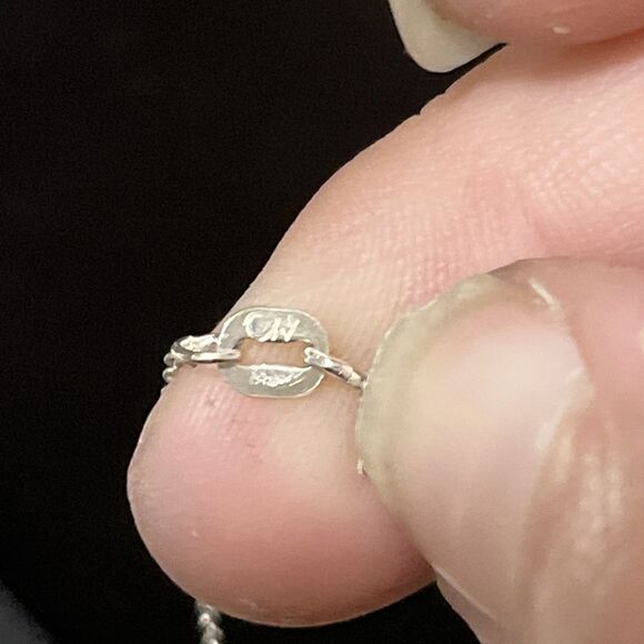 Sterling Silver Abalone, Mother of Pearl Drop Pendant Necklace On 17” Chain - Picture 4 of 5